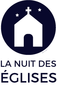 Logo de la Nuit des églises bleu nuit, fond transparent